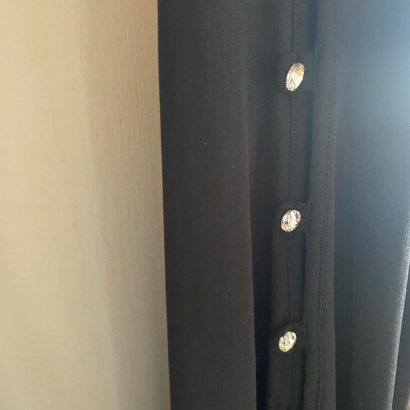 Womens Black Dress- Dynamite Brand - Midi Dress with Side Buttons - never worn - Picture 4 of 6